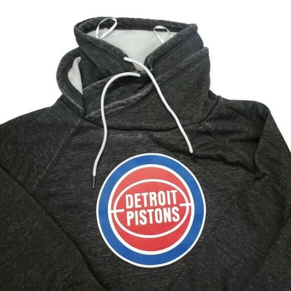 NBA Detroit Pistons Spiral Pullover Sweatshirt Women's Plus Sz 1X Charcoal Grey - Picture 2 of 6